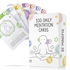 100 Daily Meditation Cards Box Set Mindfulness Card Game